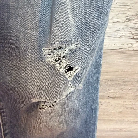 Isabel Maternity by Ingrid & Isabel Light Blue Distressed Ankle Jeans - Picture 8 of 16